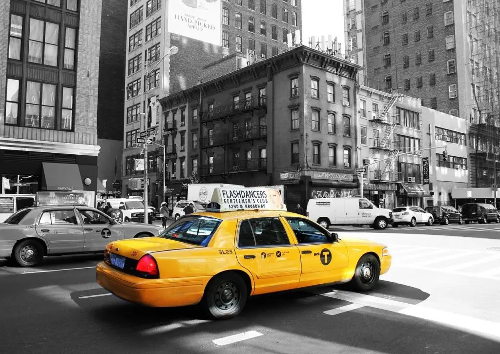 Schematische weergave van hoe de teller in de taxi berekeningen uitvoert tijdens een rit