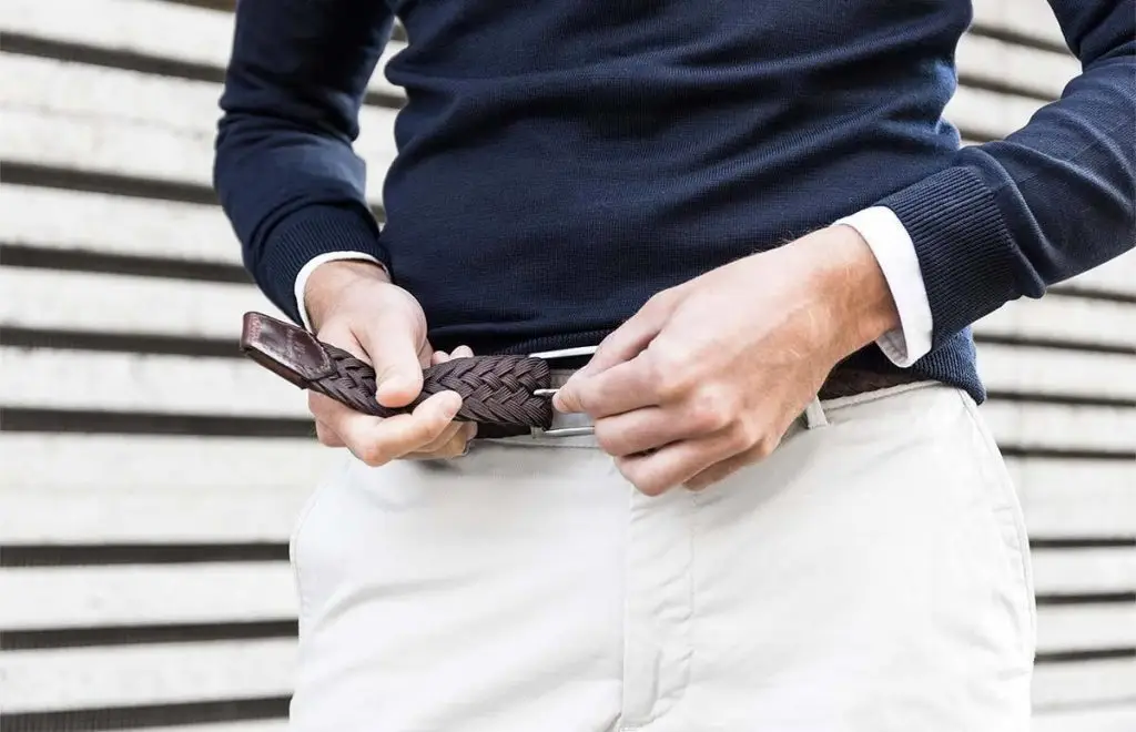 Highbuckle riem zonder gaatjes met modern design en ratelsysteem voor optimale pasvorm