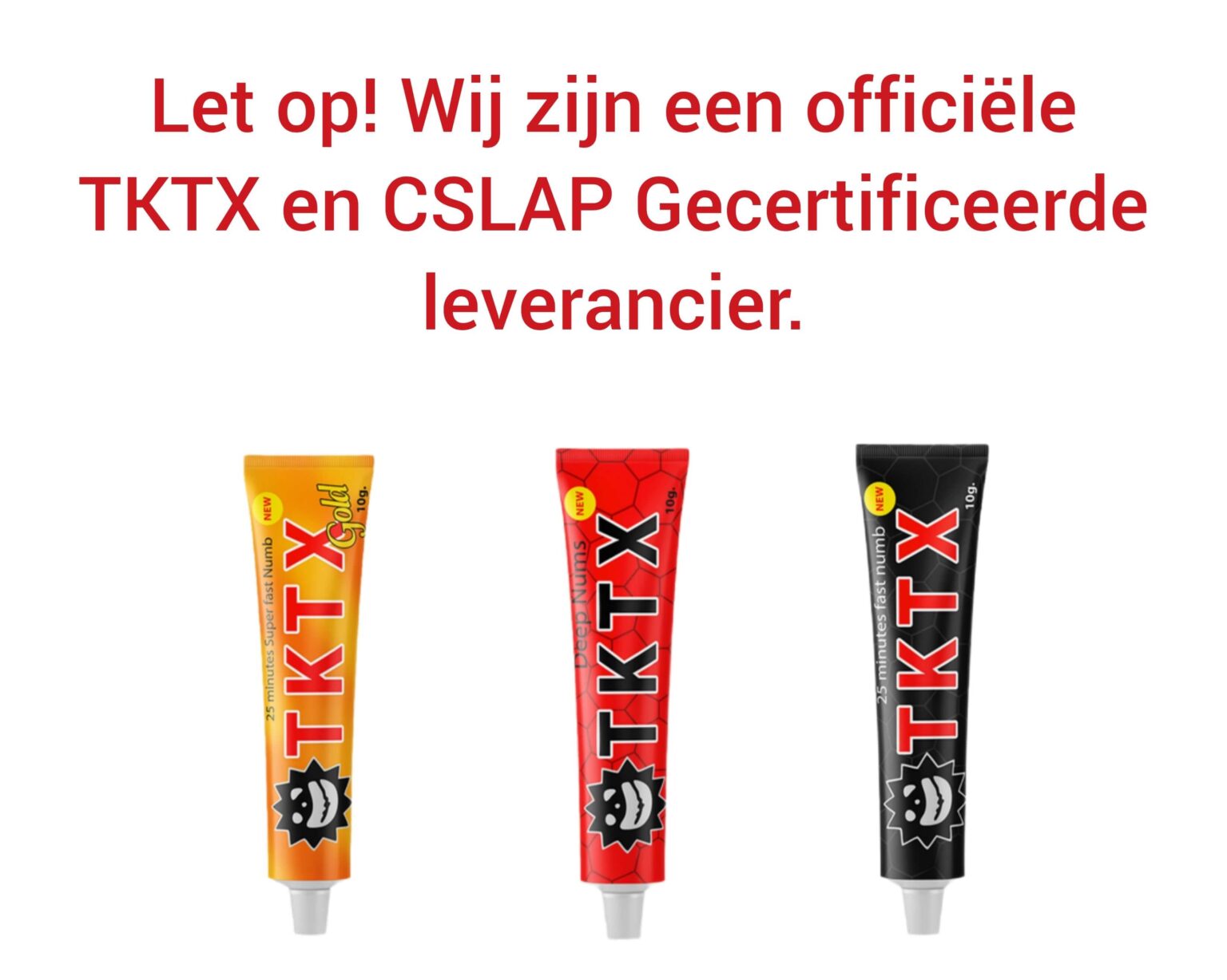 TKTX verdovingscrème voor tattoos - verschillende varianten in groen, rood en zwart voor optimale pijnverlichting